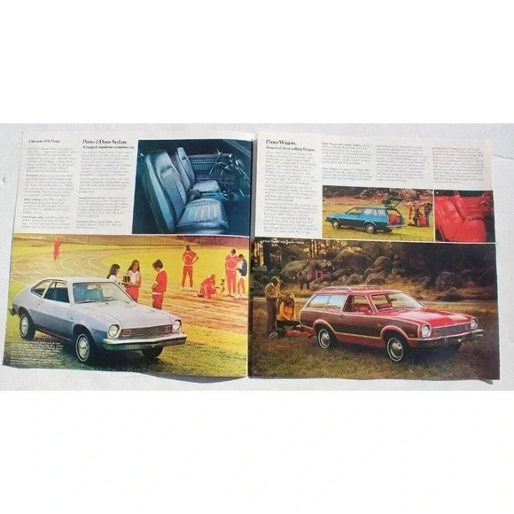 Vintage Original 1976 Ford Pinto Foldout Sales Brochure 76 Sedan Runabout Wagon - Picture 2 of 4